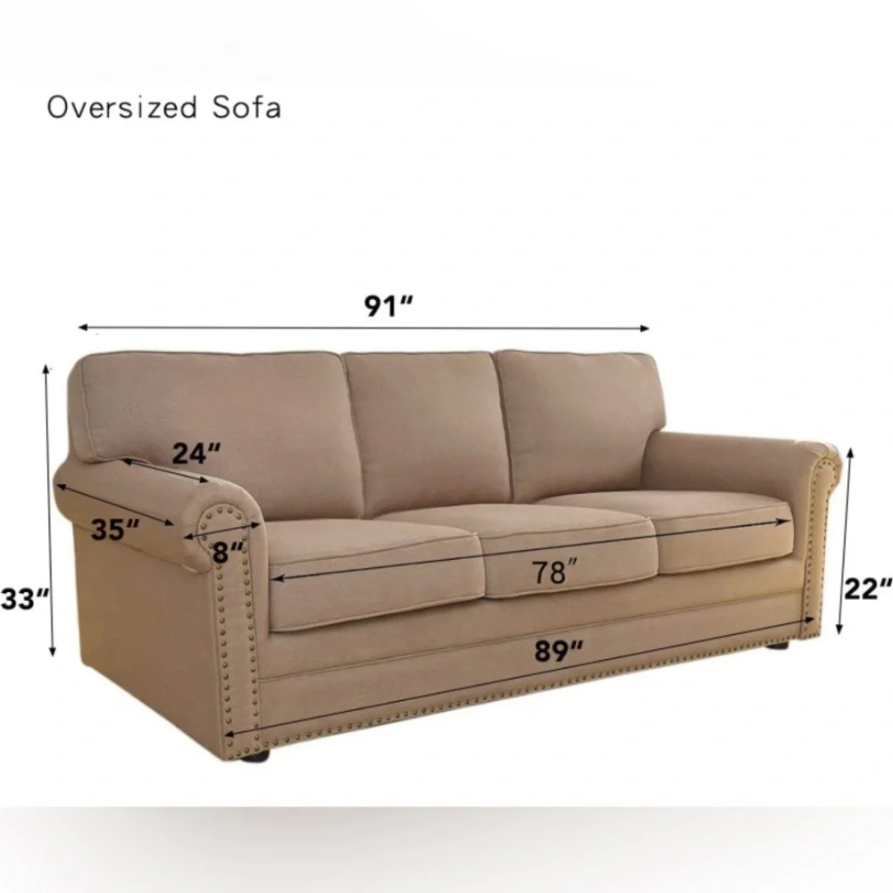 Stretch Oversized Sofa Slipcover 1 Pc Furniture Protector Jacquard Fabric Gray